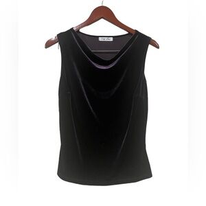 Only Nine Size Small Purple Velvet Cowl Neck 90s Y2K Vintage Top Whimsygoth Tank
